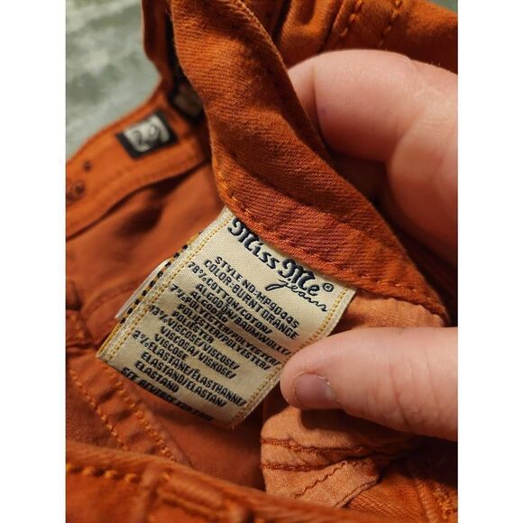 Miss Me burnt orange mid ride skinny jeans sz 29 - Picture 3 of 4